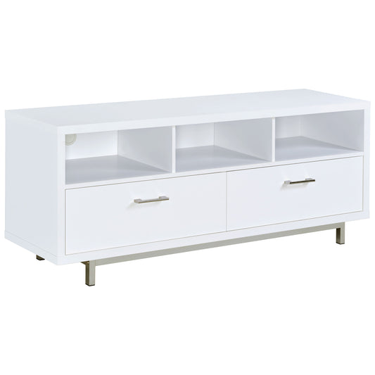 Casey 2-drawer Engineered Wood 60-inch TV Stand White