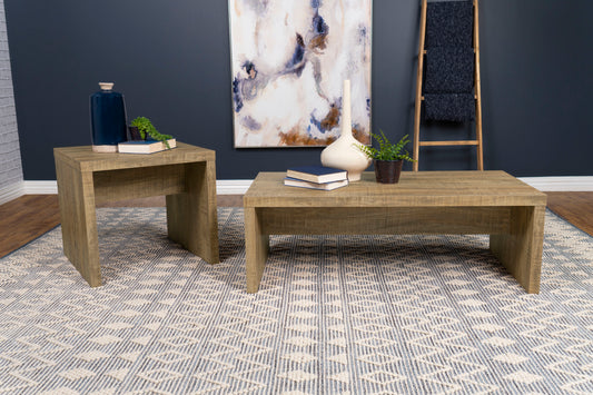 Lynette 2-piece Rectangular Coffee and End Table Set Mango