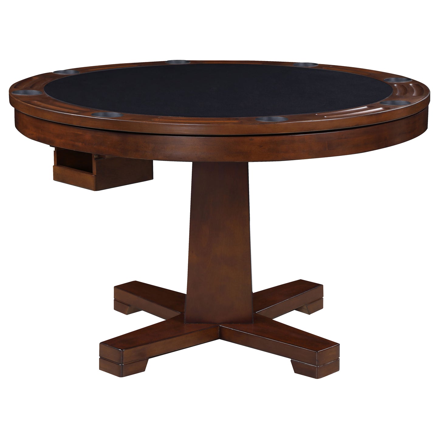 Marietta Round Wooden Game Table Tobacco