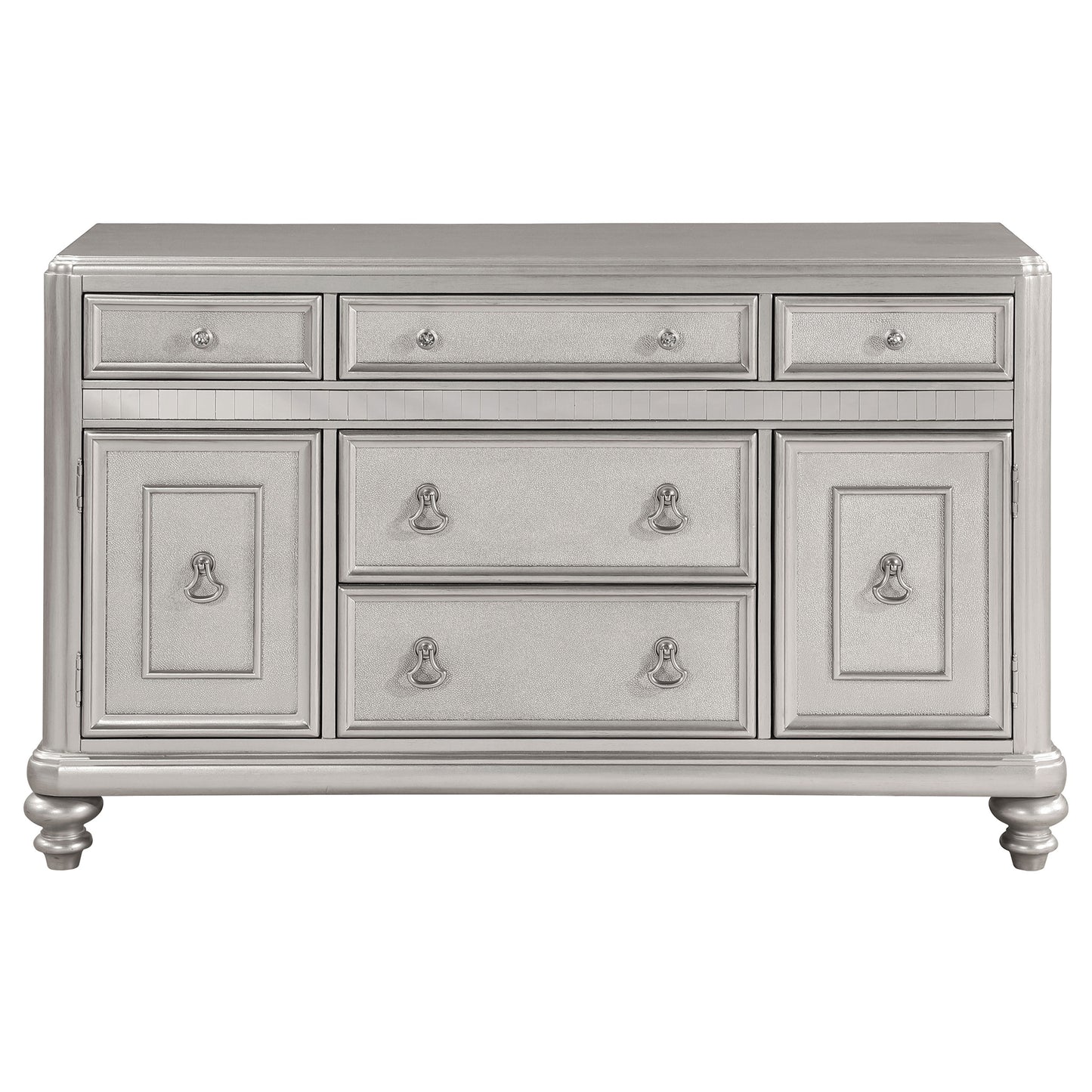 Bling Game 5-drawer Dining Server Metallic Platinum