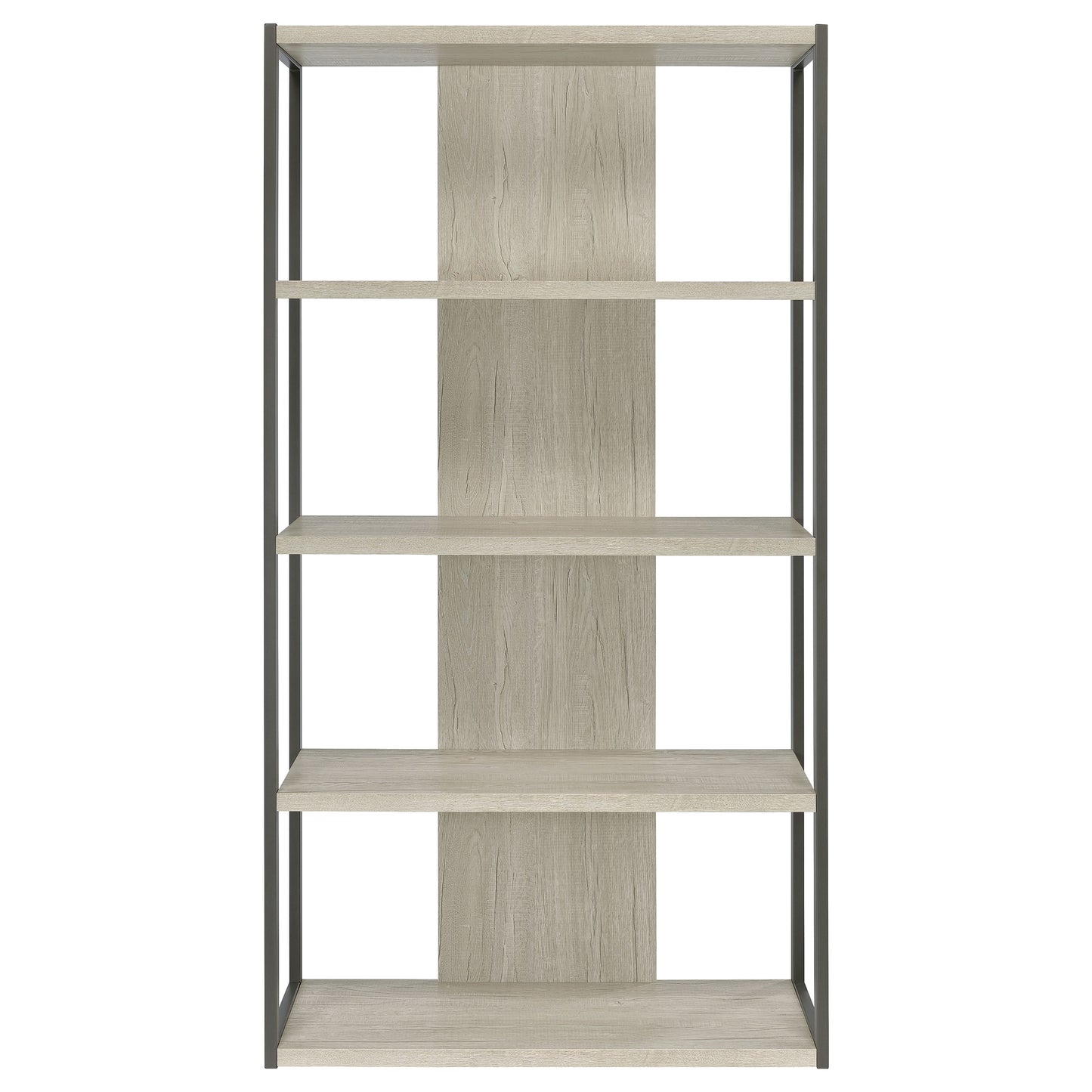 Loomis 4-shelf Bookcase Whitewashed Grey