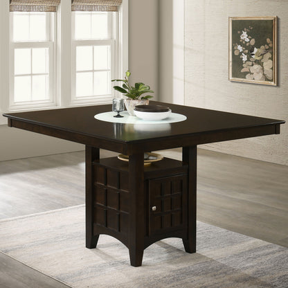 Gabriel Square Counter Height Dining Table with Storage Cappuccino