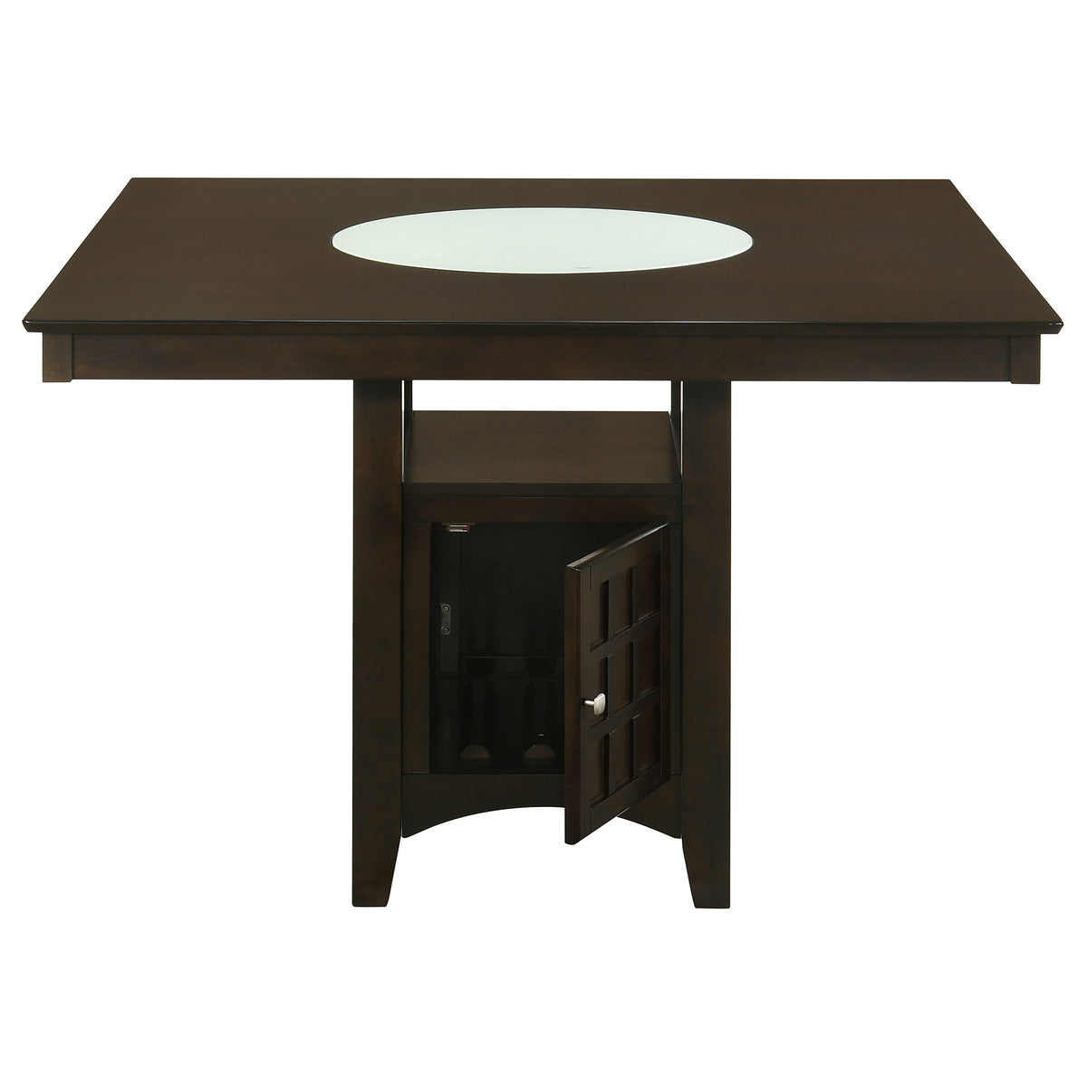 Gabriel Square Counter Height Dining Table with Storage Cappuccino
