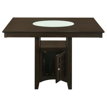Gabriel Square Counter Height Dining Table with Storage Cappuccino