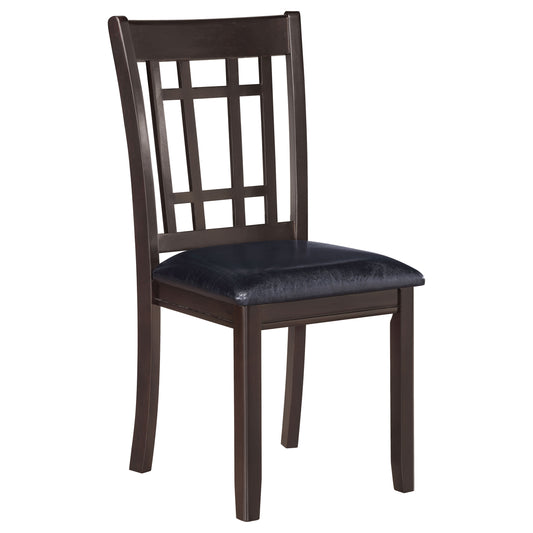 Lavon Wood Dining Side Chair Black and Espresso (Set of 2)