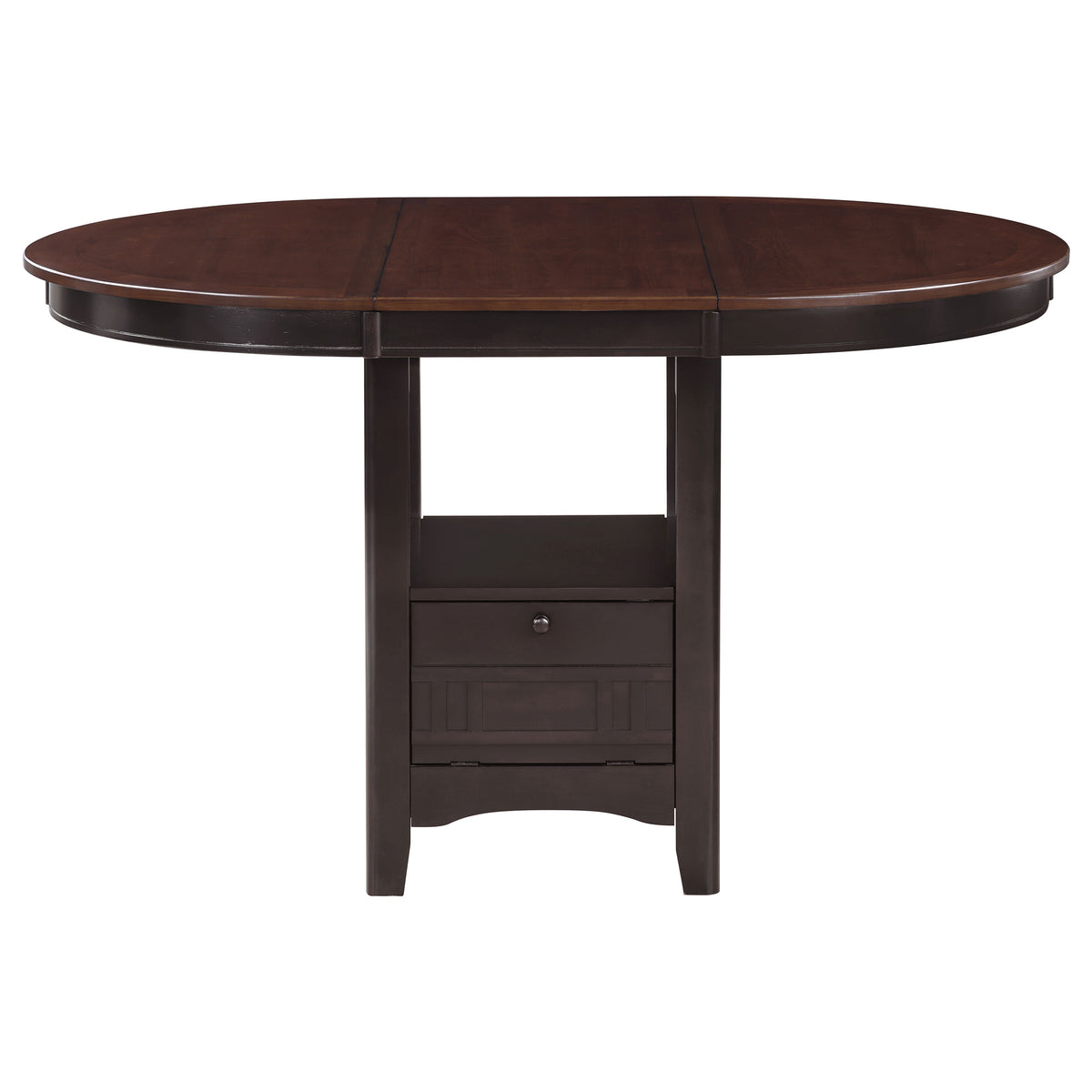 Lavon 5-piece Oval Counter Height Extension Dining Set Light Chestnut