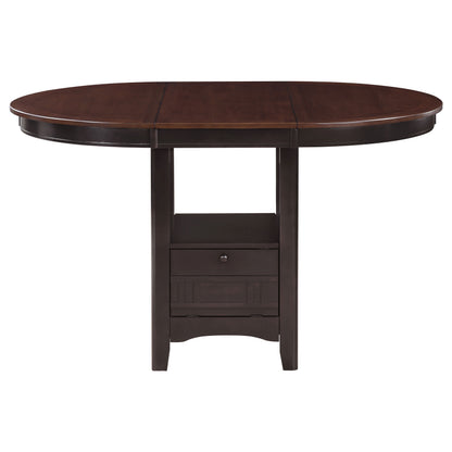 Lavon 5-piece Oval Counter Height Extension Dining Set Light Chestnut