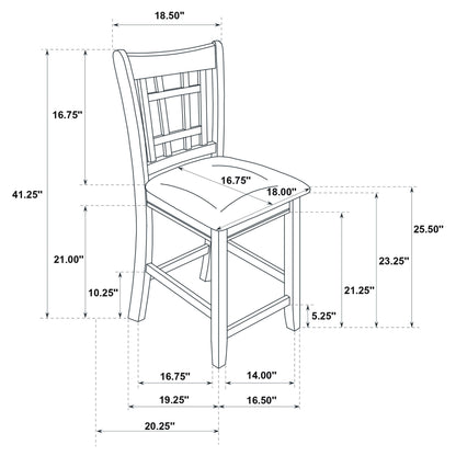 Lavon 5-piece Oval Counter Height Extension Dining Set Light Chestnut