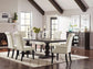 Alana Upholstered Dining Side Chair Beige Smokey Black (Set of 2)