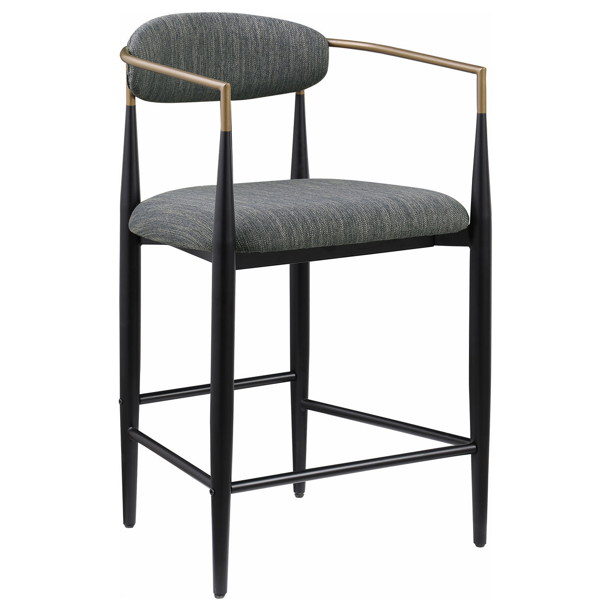Tina Fabric Upholstered Counter Chair Grey (Set of 2)