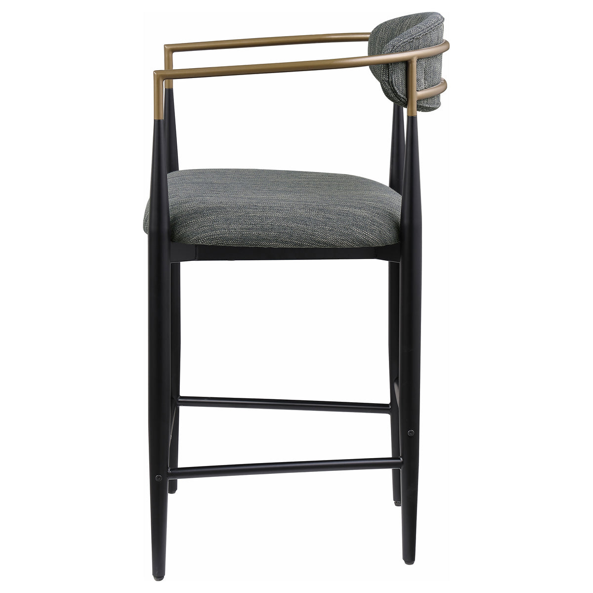 Tina Fabric Upholstered Counter Chair Grey (Set of 2)
