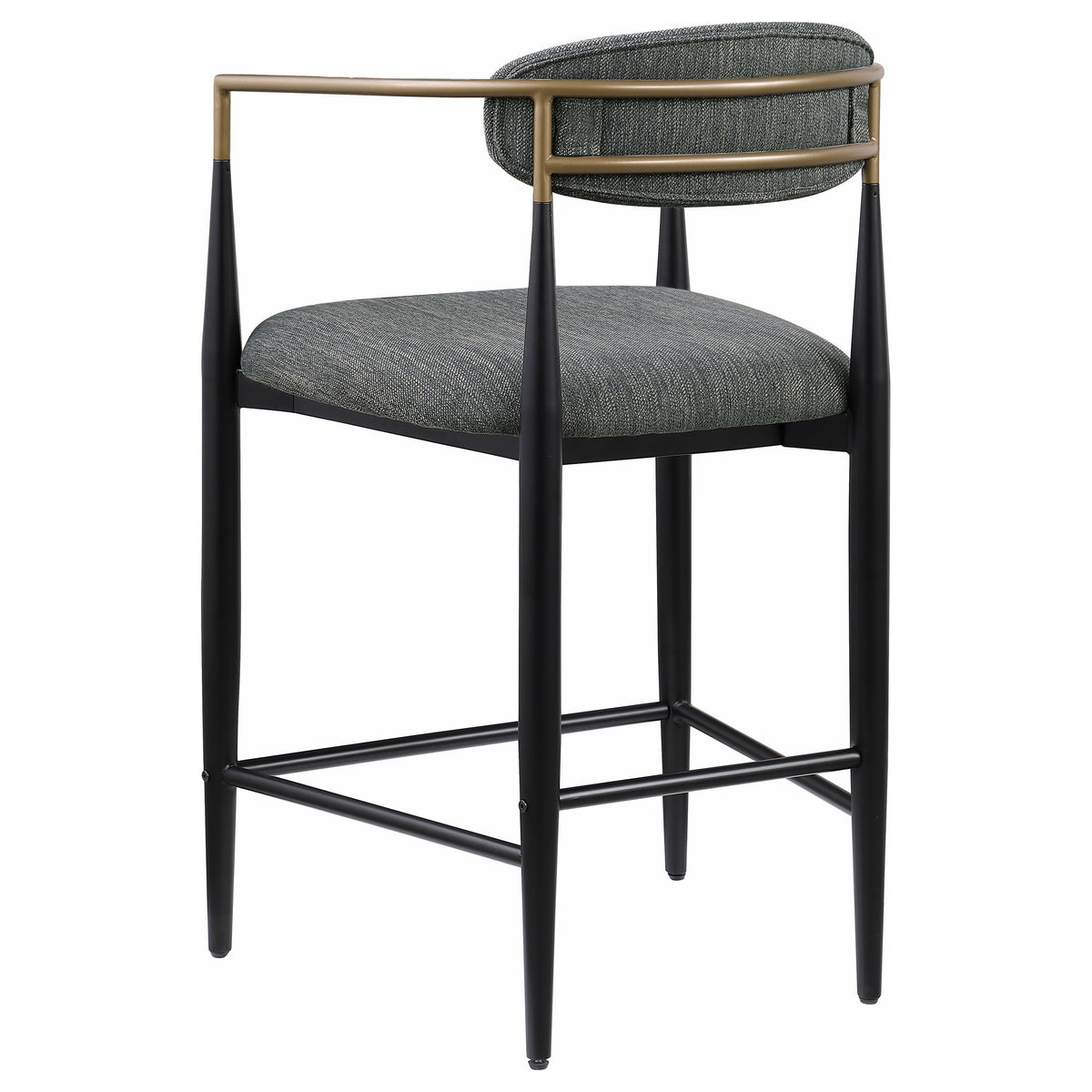 Tina Fabric Upholstered Counter Chair Grey (Set of 2)