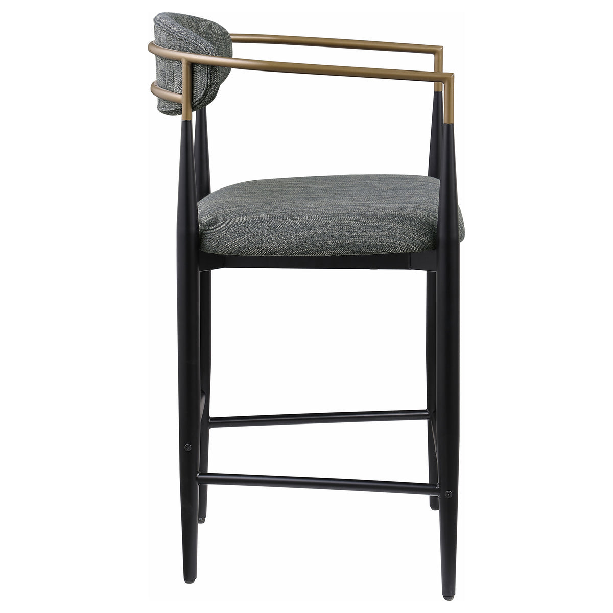 Tina Fabric Upholstered Counter Chair Grey (Set of 2)