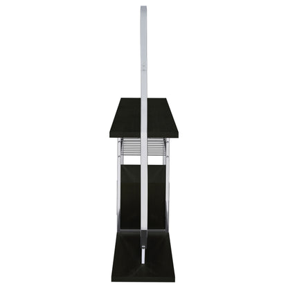 Risley 2-door Circular LED Wine Cabinet Dark Charcoal