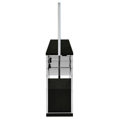 Risley 2-door Circular LED Wine Cabinet Dark Charcoal