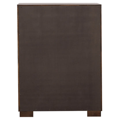 Jessica 5-piece Queen LED Bedroom Set Cappuccino