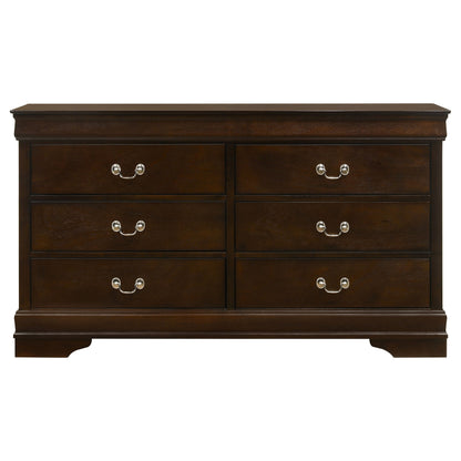 Louis Philippe 5-piece Twin Bedroom Set Cappuccino