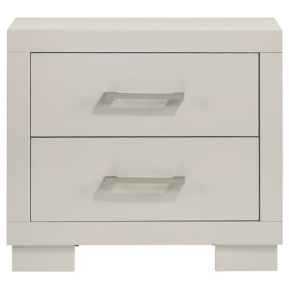 Jessica 2-drawer Nightstand Snow White