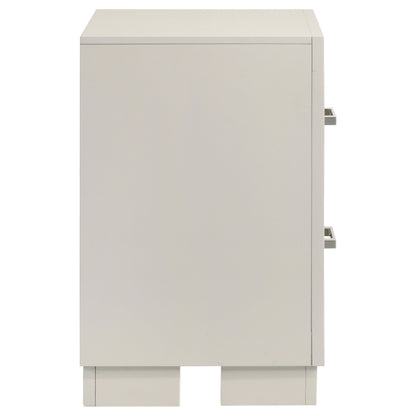Jessica 2-drawer Nightstand Snow White