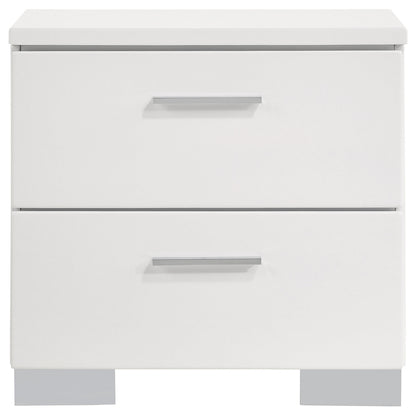 Felicity 5-piece California King Bedroom Set White High Gloss