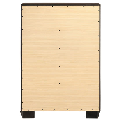 Kauffman 5-drawer Bedroom Chest Dark Cocoa