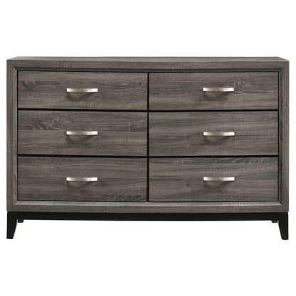 Watson Four-piece Eastern King Bedroom Set Grey Oak