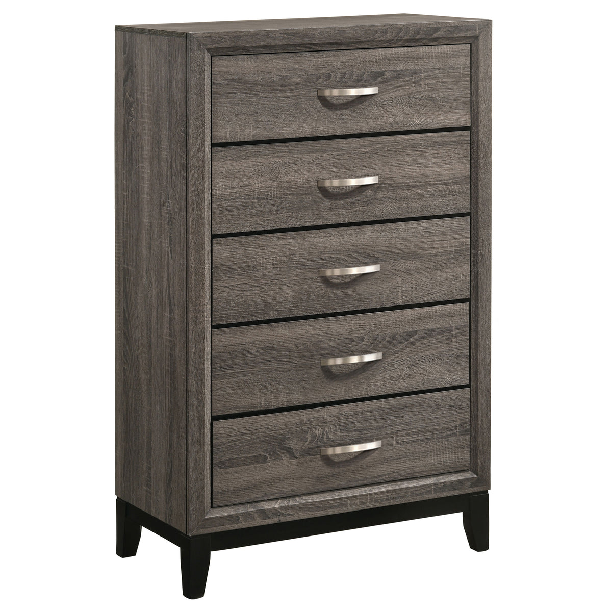 Watson Five-piece Eastern King Bedroom Set Grey Oak