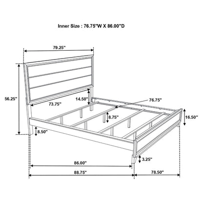 Watson Four-piece California King Bedroom Set Grey Oak