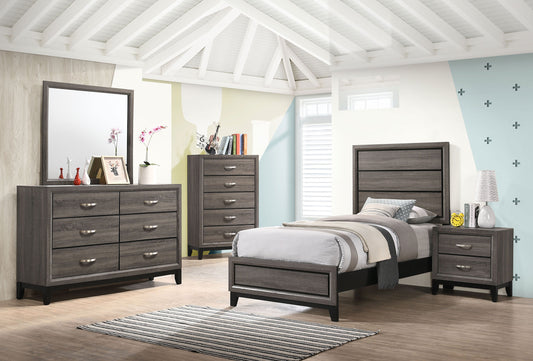 Watson Four-piece Twin Bedroom Set Grey Oak