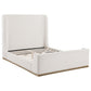 Nala Eastern King Bouclé Upholstered Platform Bed Cream