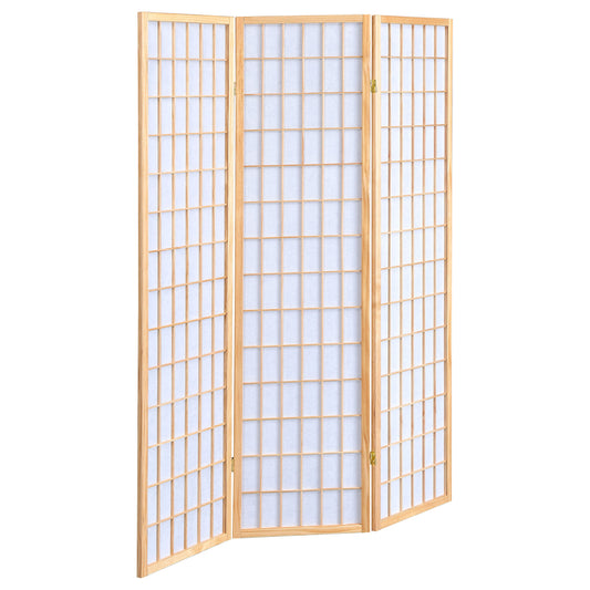 Carrie 3-Panel Room Divider Folding Shoji Screen Natural