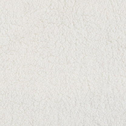 Sunny Square Upholstered Ottoman Ivory Sherpa