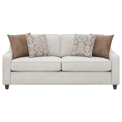 Christine 3-piece Upholstered Sloped Arm Sofa Set Beige