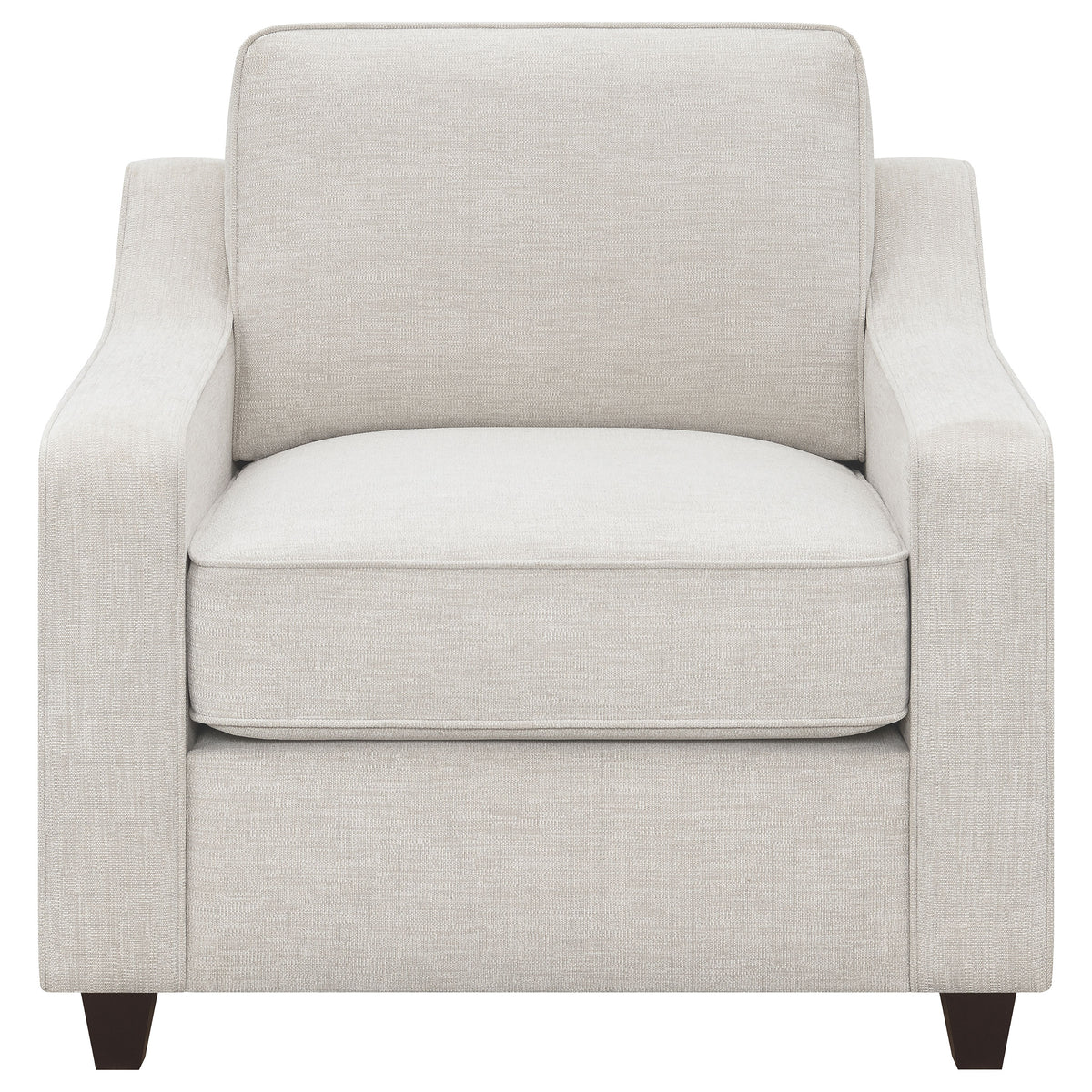 Christine 3-piece Upholstered Sloped Arm Sofa Set Beige