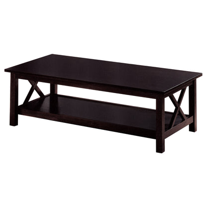 Rachelle 3-piece Rectangular Coffee Table Set Dark Merlot