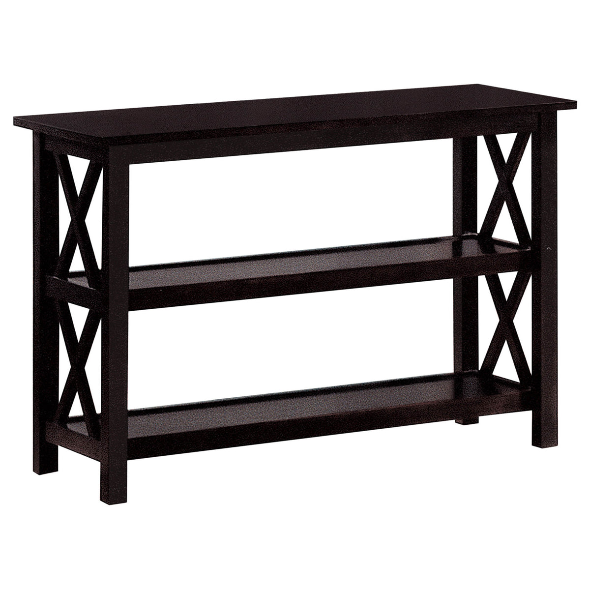 Rachelle 2-shelf Wood Entryway Console Table Dark Merlot