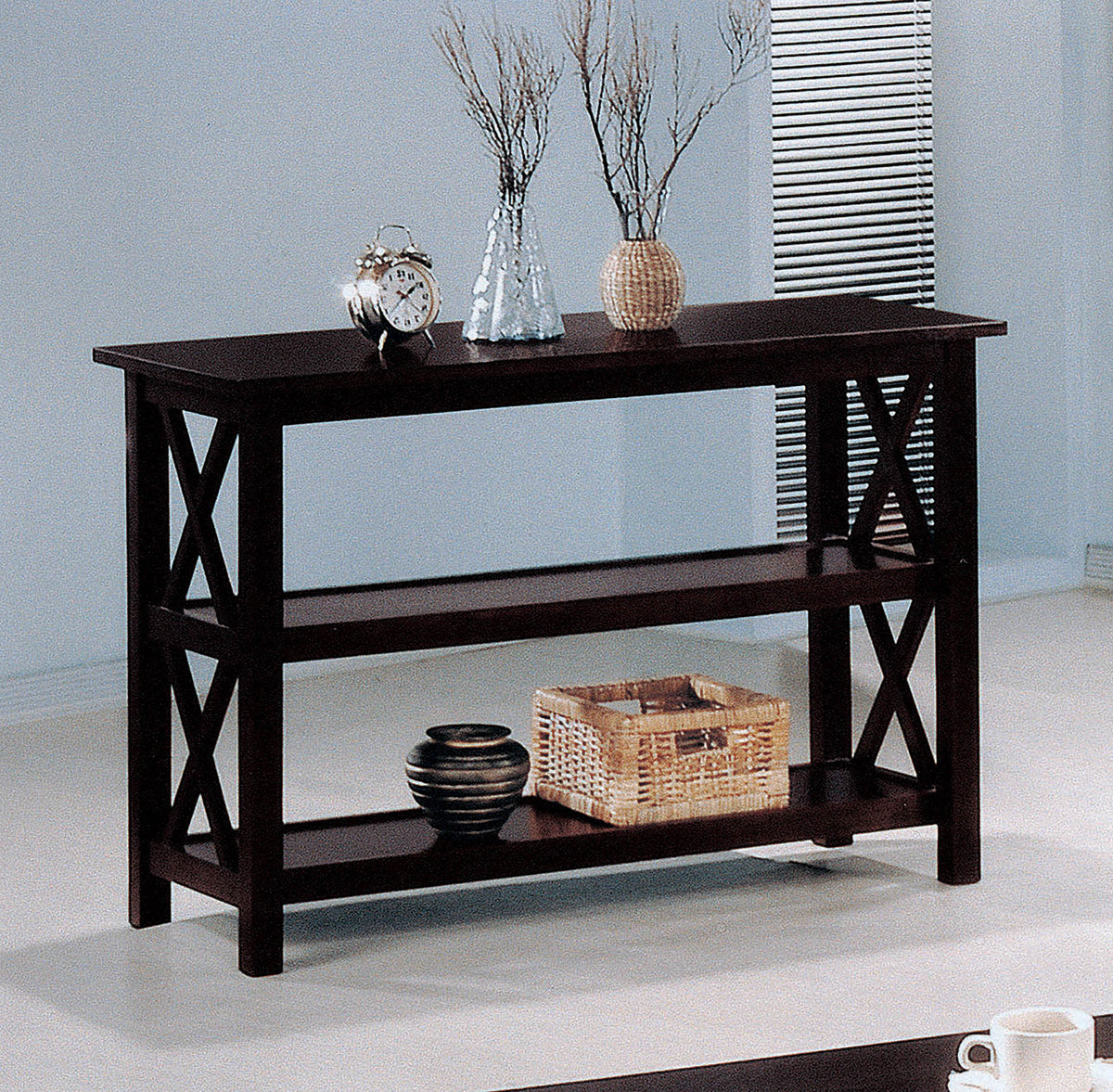 Rachelle 2-shelf Wood Entryway Console Table Dark Merlot
