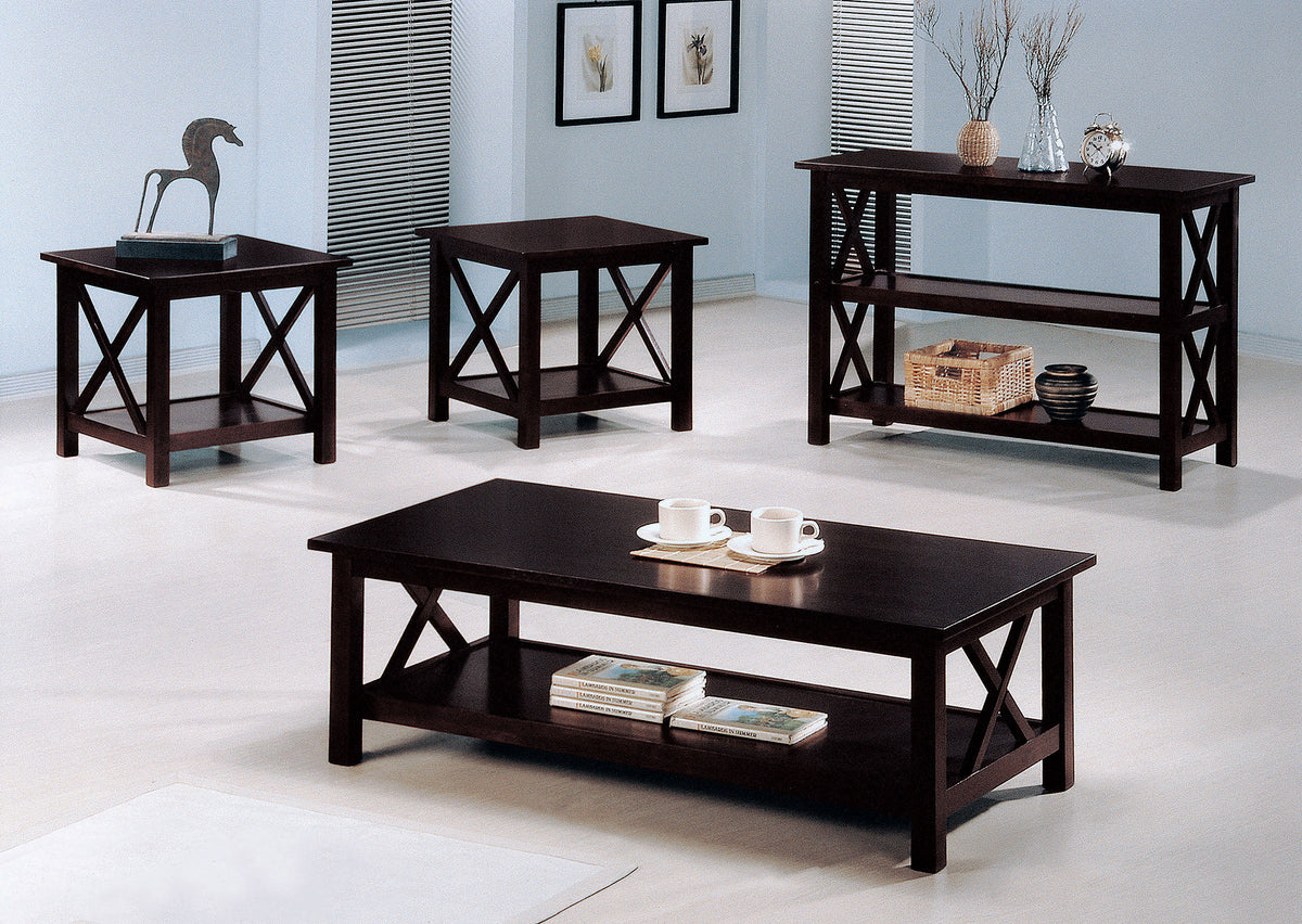 Rachelle 2-shelf Wood Entryway Console Table Dark Merlot