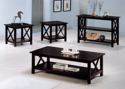 Rachelle 2-shelf Wood Entryway Console Table Dark Merlot