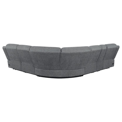 Bahrain 6-piece Modular Power Reclining Sectional Charcoal