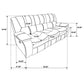 Camila 2-piece Upholstered Reclining Sofa Set Red