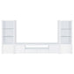 Jude 3-shelf Engineered Wood Media Tower High Gloss White