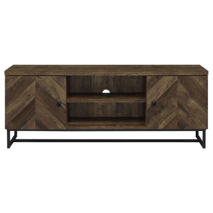 Myles 2-door Engineered Wood 60-inch TV Stand Rustic Oak
