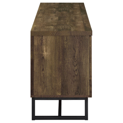Myles 2-door Engineered Wood 60-inch TV Stand Rustic Oak