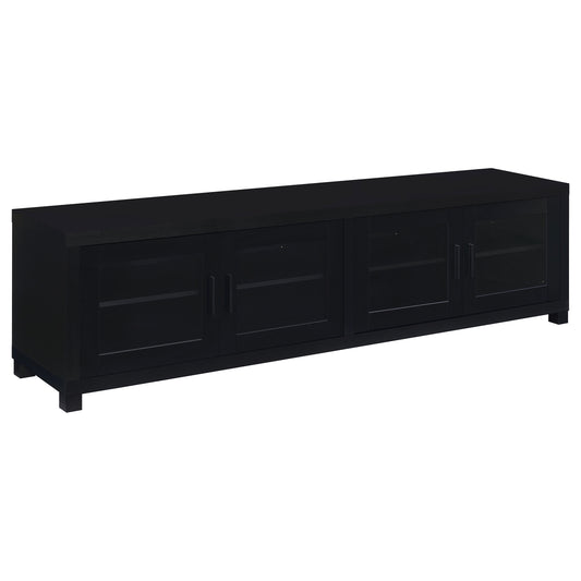 Sachin 4-door Engineered Wood 79-inch TV Stand Black