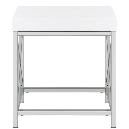Eliza Vanity Set with Lighting & Stool White and Chrome
