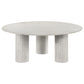 Astoria Round Genuine Marble Coffee Table White