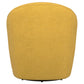 Leon Upholstered Barrel Accent Swivel Chair Mustard Yellow