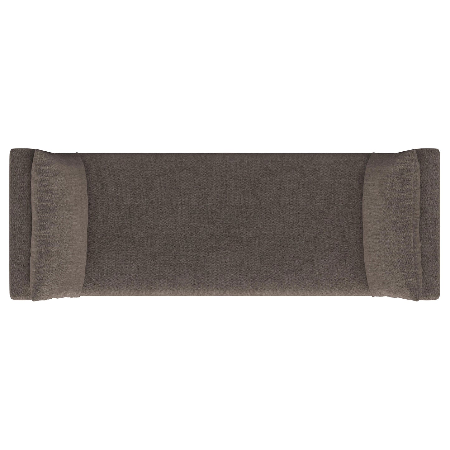 Robin Upholstered Accent Bench with Raised Arms and Pillows Brown