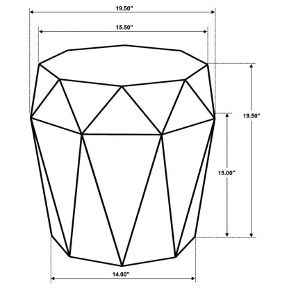 Jacinto Octagonal Solid Mango Wood Side Table Grey